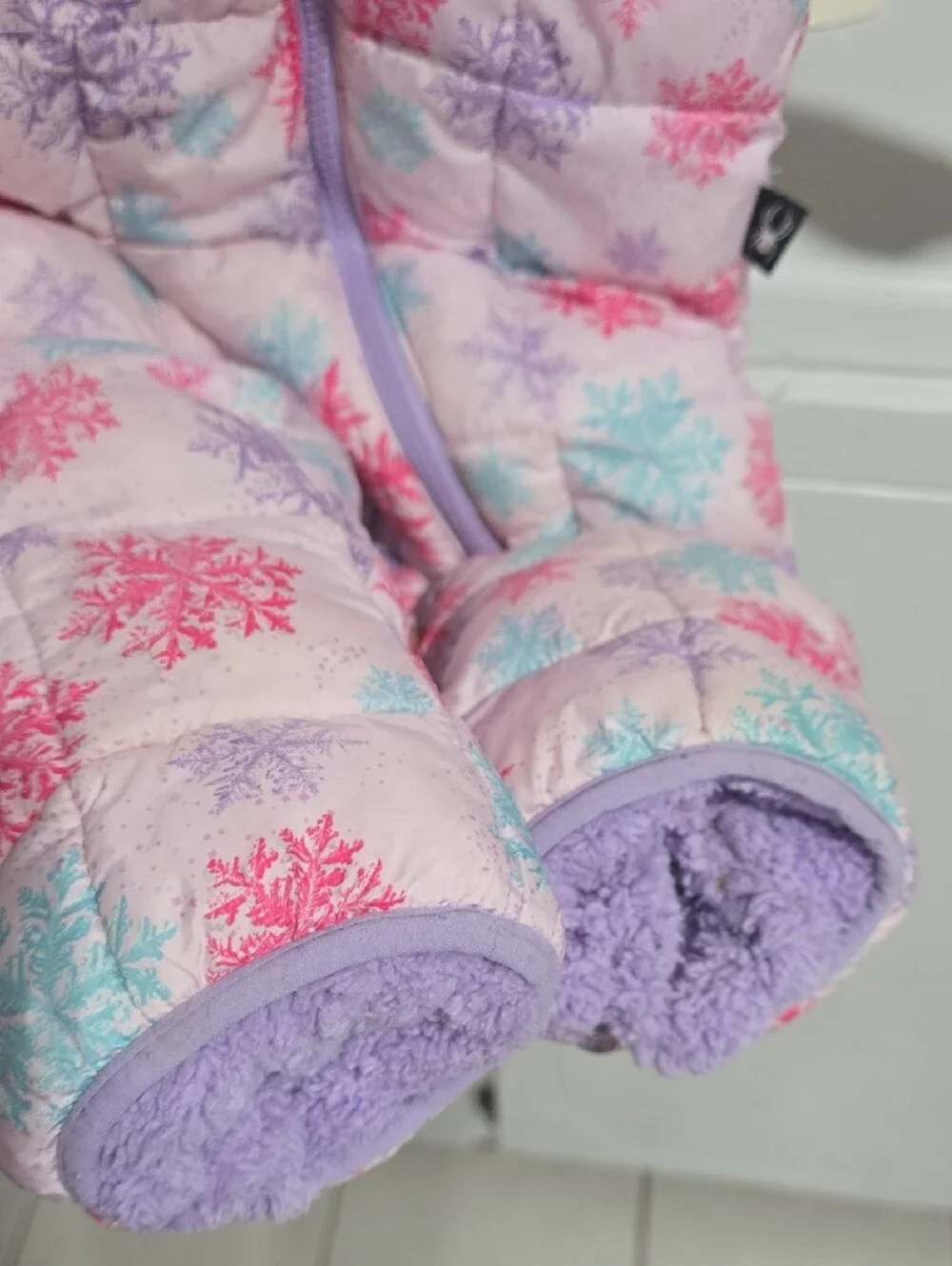 Spyder Toddler Fuzzy Hooded Snow Suit in Light Purple